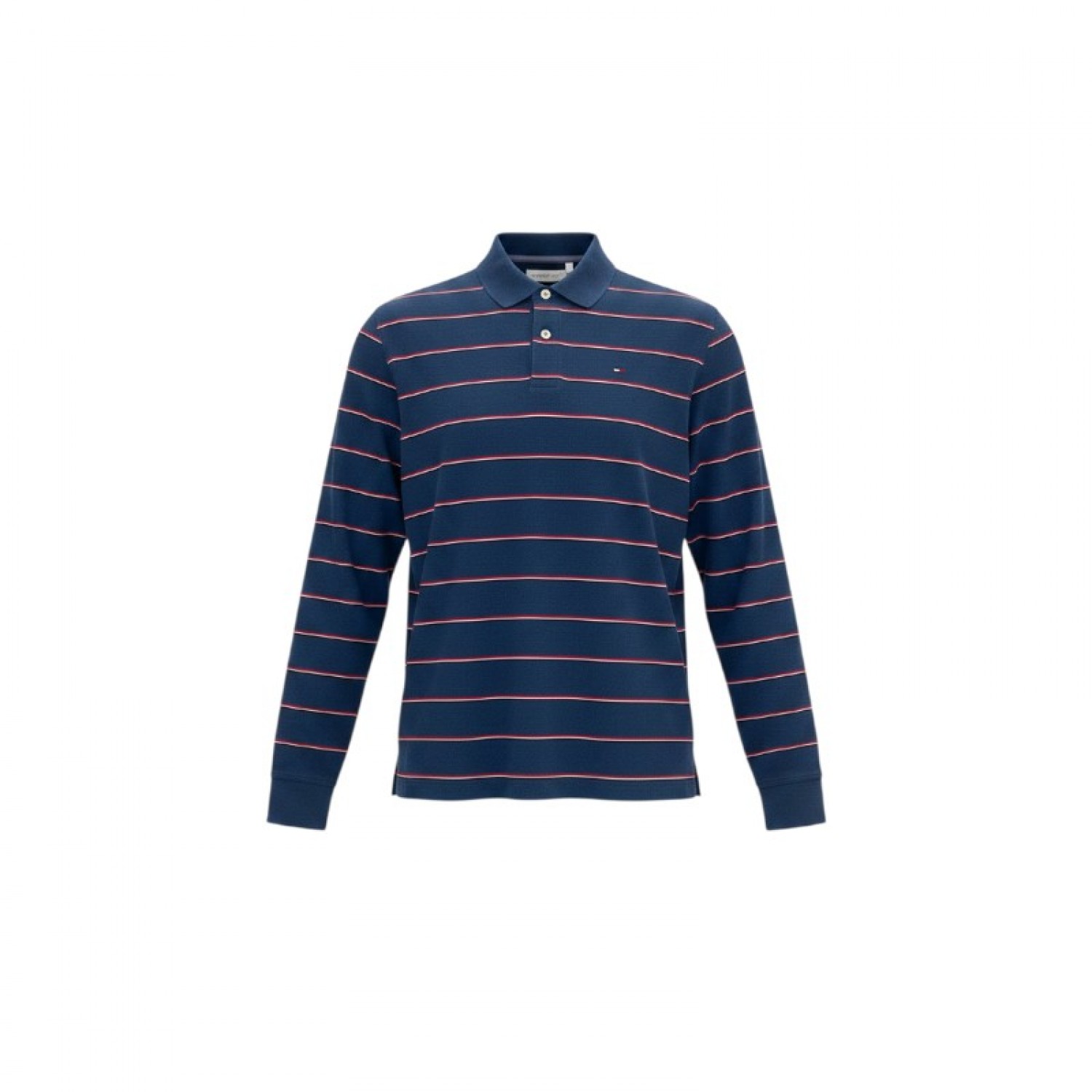 Tommy Hilfiger Striped Long-Sleeve Polo — Size S / Pre-Owned