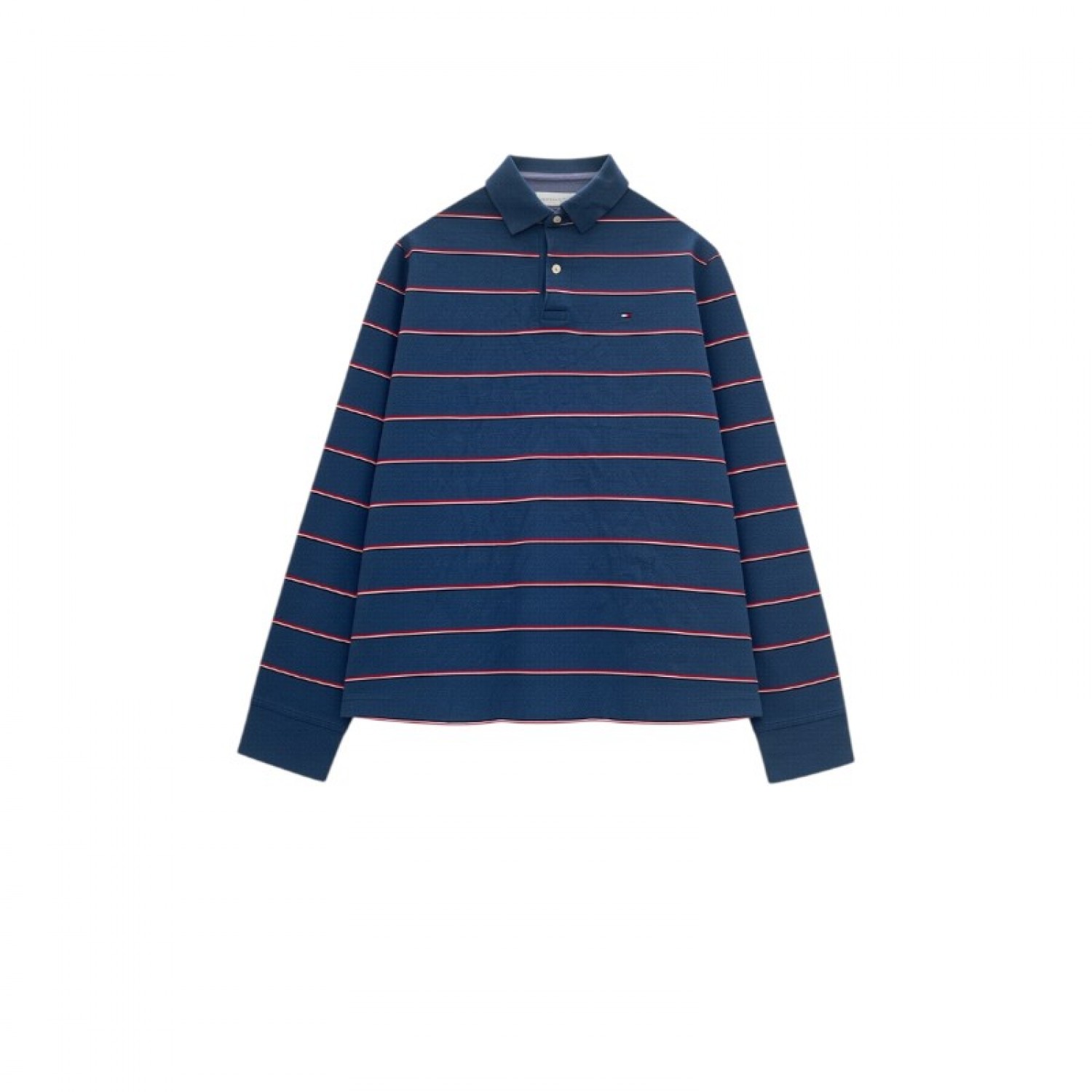 Tommy Hilfiger Striped Long-Sleeve Polo — Size S / Pre-Owned
