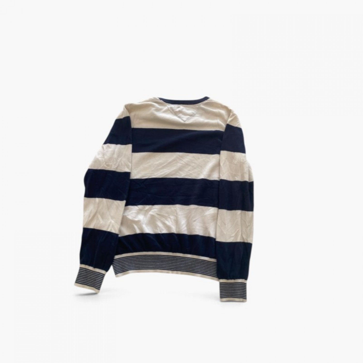 Tommy Hilfiger Navy & Cream Striped Sweater — Size M / Pre-Owned