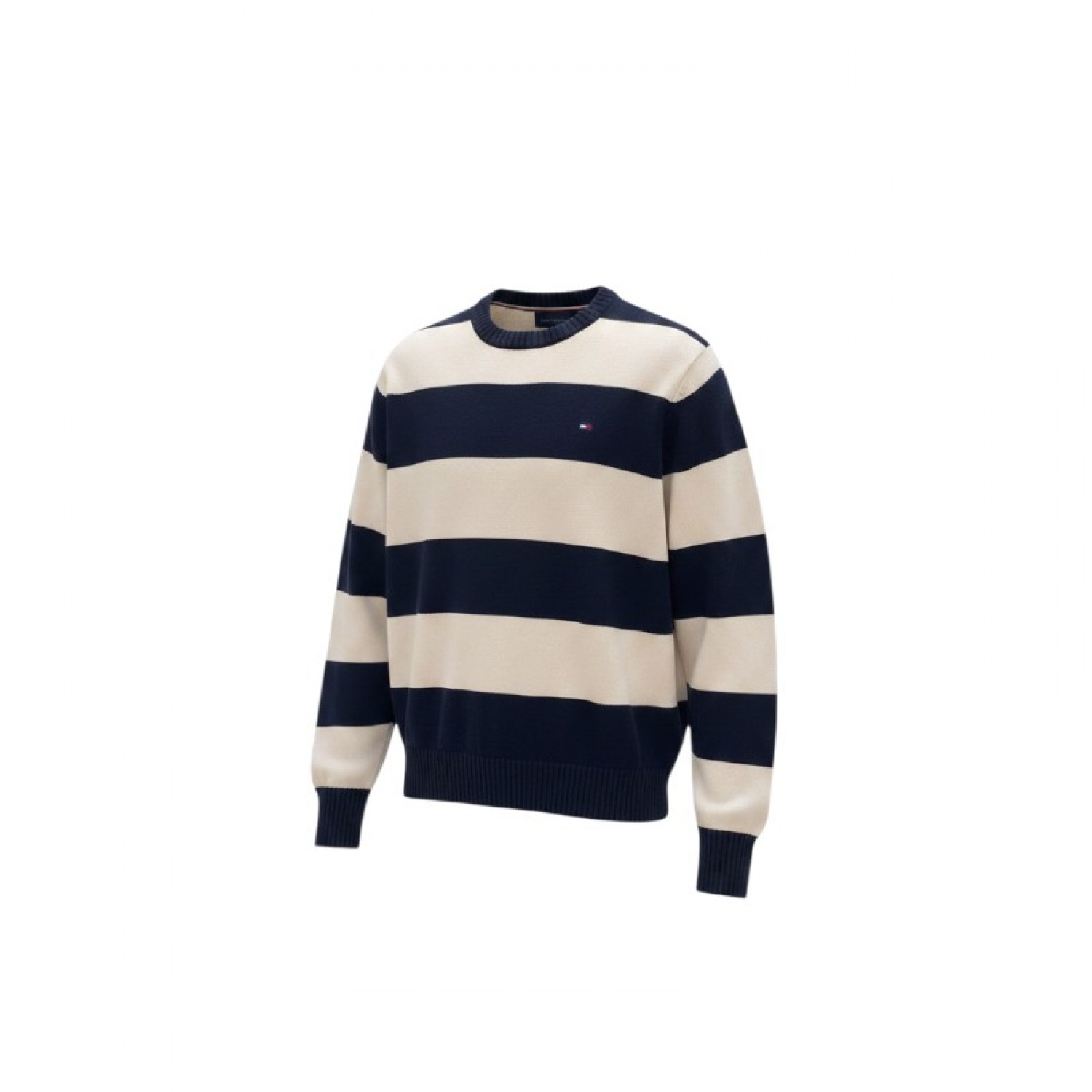Tommy Hilfiger Navy & Cream Striped Sweater — Size M / Pre-Owned