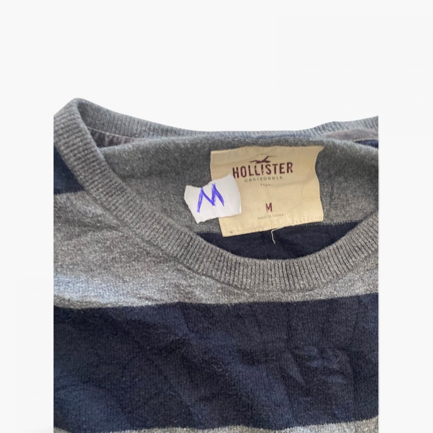 Hollister Striped Crewneck Sweater — Size M / Pre-Owned