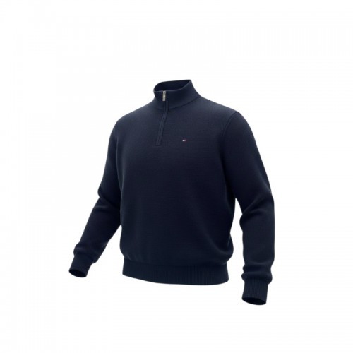 Tommy Hilfiger Navy Quarter-Zip Sweater — Size L / Pre-Owned