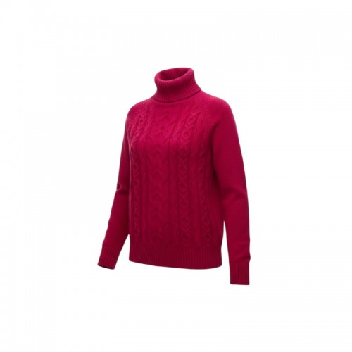 Tommy Hilfiger Red Cable-Knit Turtleneck Sweater — Size L / Pre-Owned