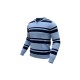 Tommy Hilfiger Light Blue & Navy Striped V-Neck Sweater / Pre-Owned