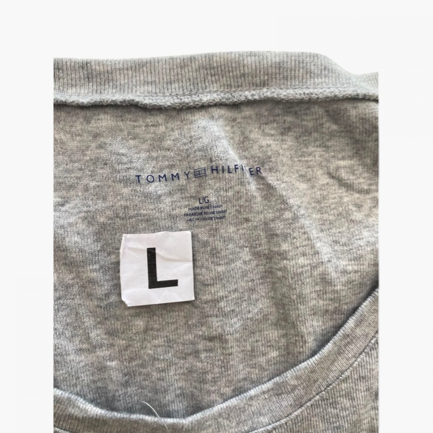 Tommy Hilfiger Grey Long-Sleeve Top — Size L / Pre-Owned