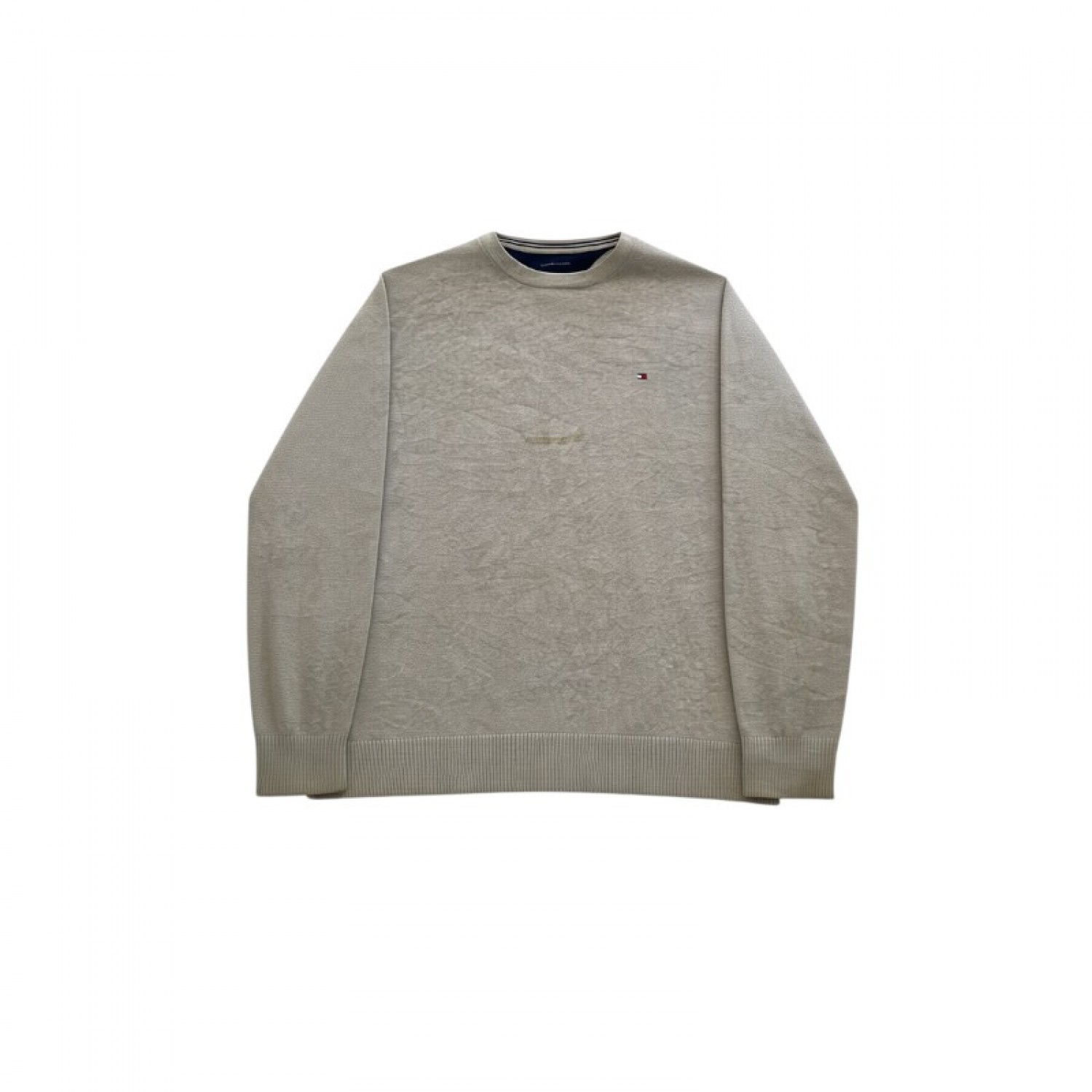 Tommy Hilfiger Beige V-Neck Sweater — Size L / Pre-Owned
