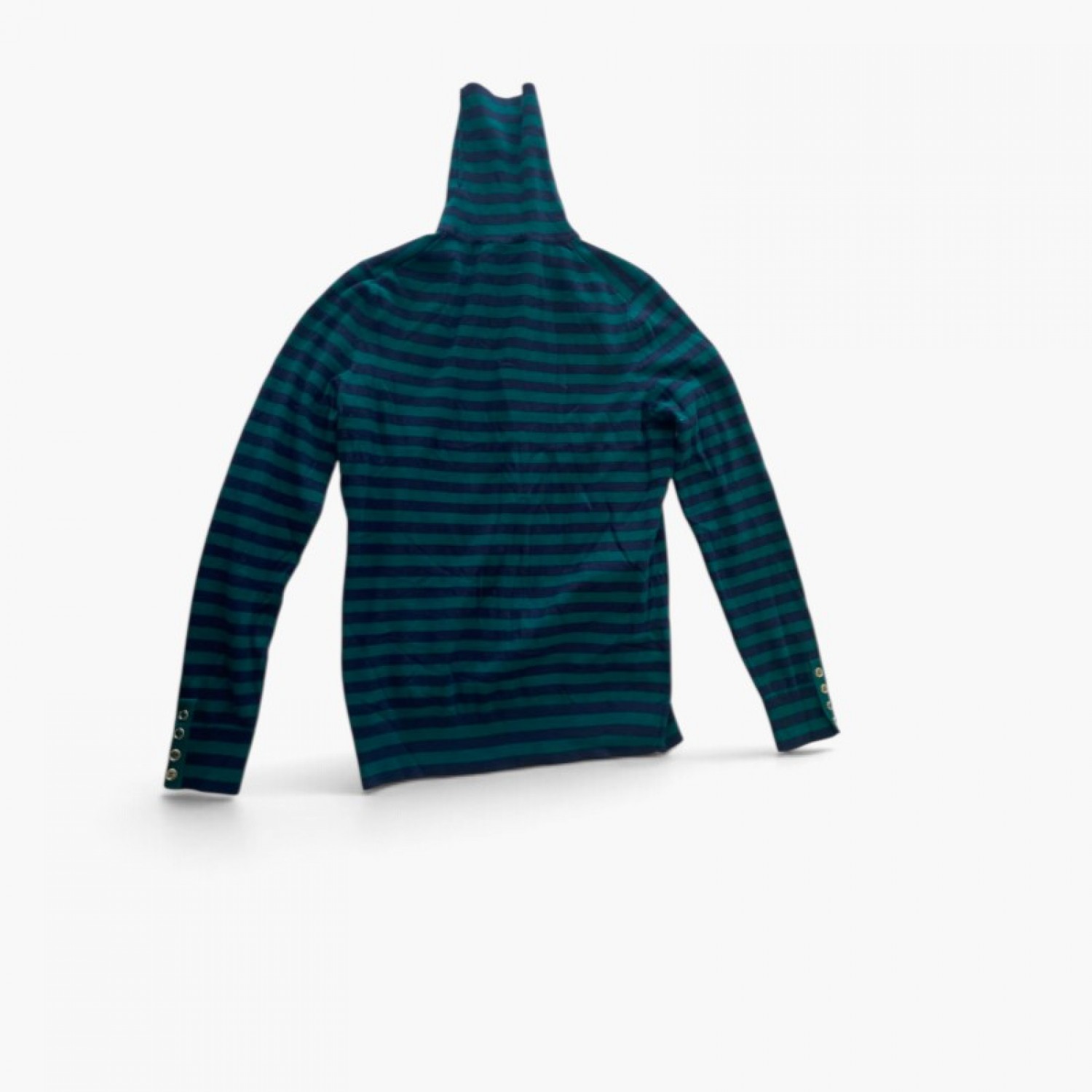 Tommy Hilfiger Green & Navy Striped Turtleneck — Size S / Pre-Owned