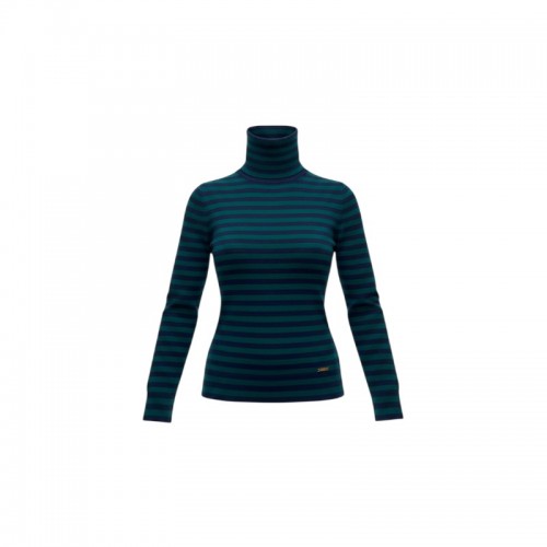 Tommy Hilfiger Green & Navy Striped Turtleneck — Size S / Pre-Owned