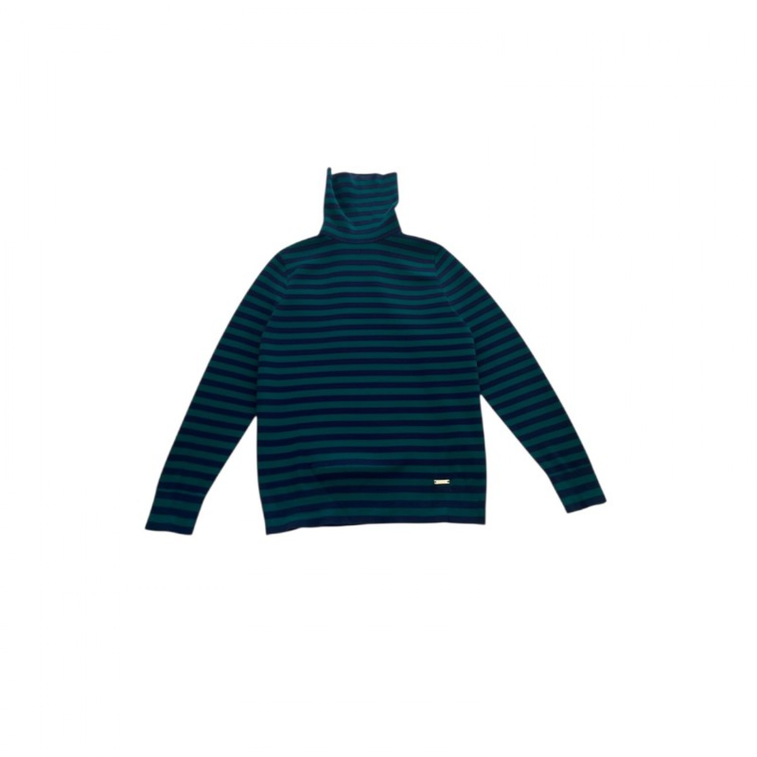 Tommy Hilfiger Green & Navy Striped Turtleneck — Size S / Pre-Owned