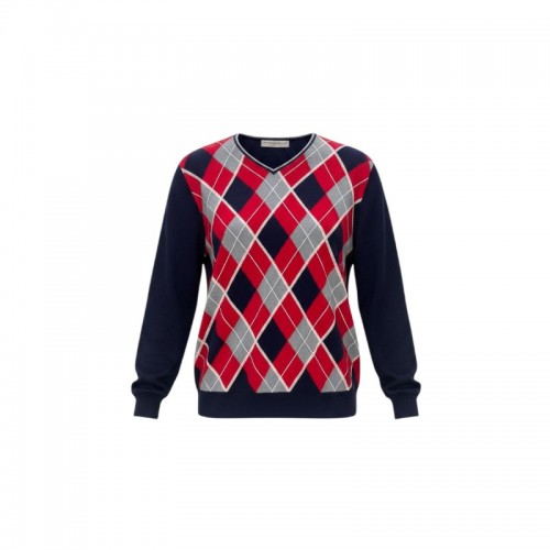 Tommy Hilfiger Women Argyle V-Neck Sweater — Size XXL / 2X / Pre-Owned
