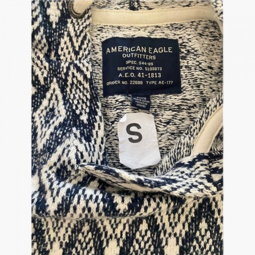 American Eagle Geometric Sleeveless Hooded Knit — Size S / Pre-Owned