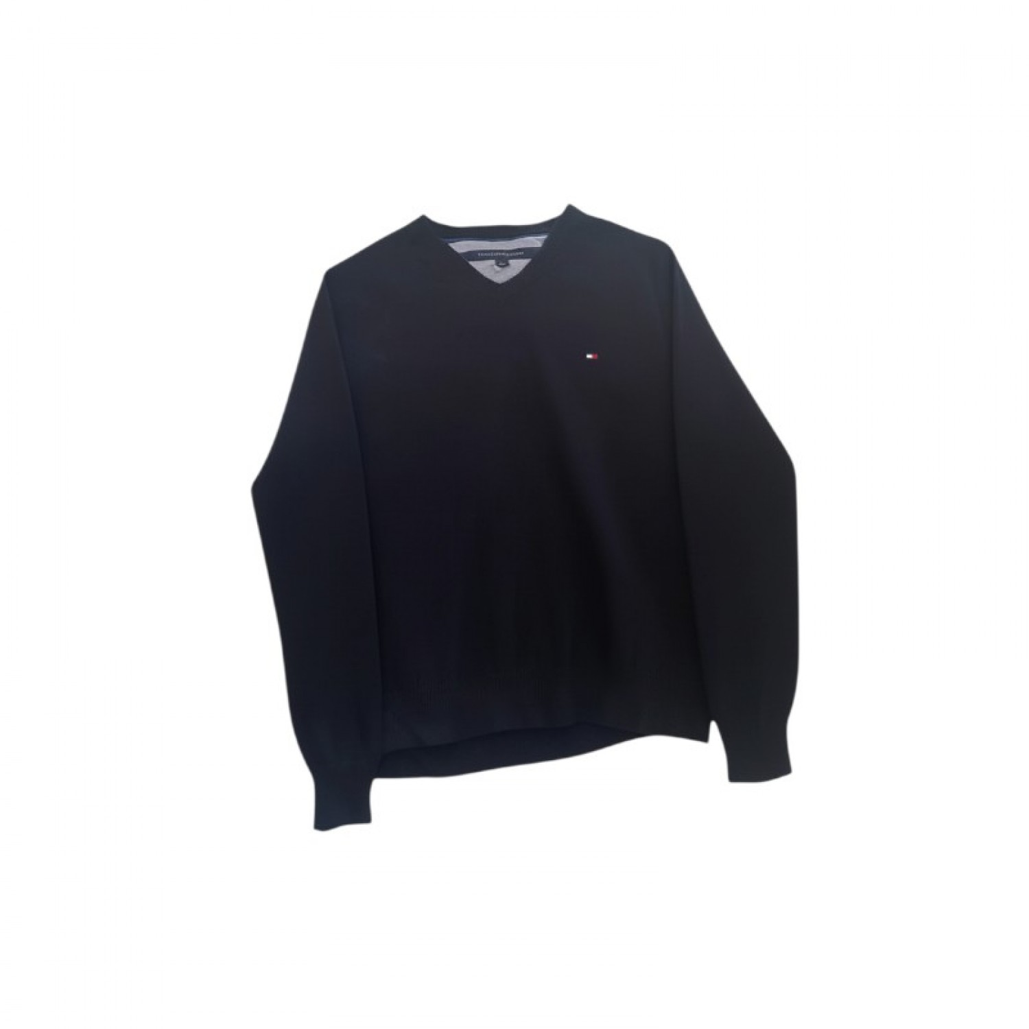 Tommy Hilfiger Black V-Neck Sweater — Size S / Pre-Owned