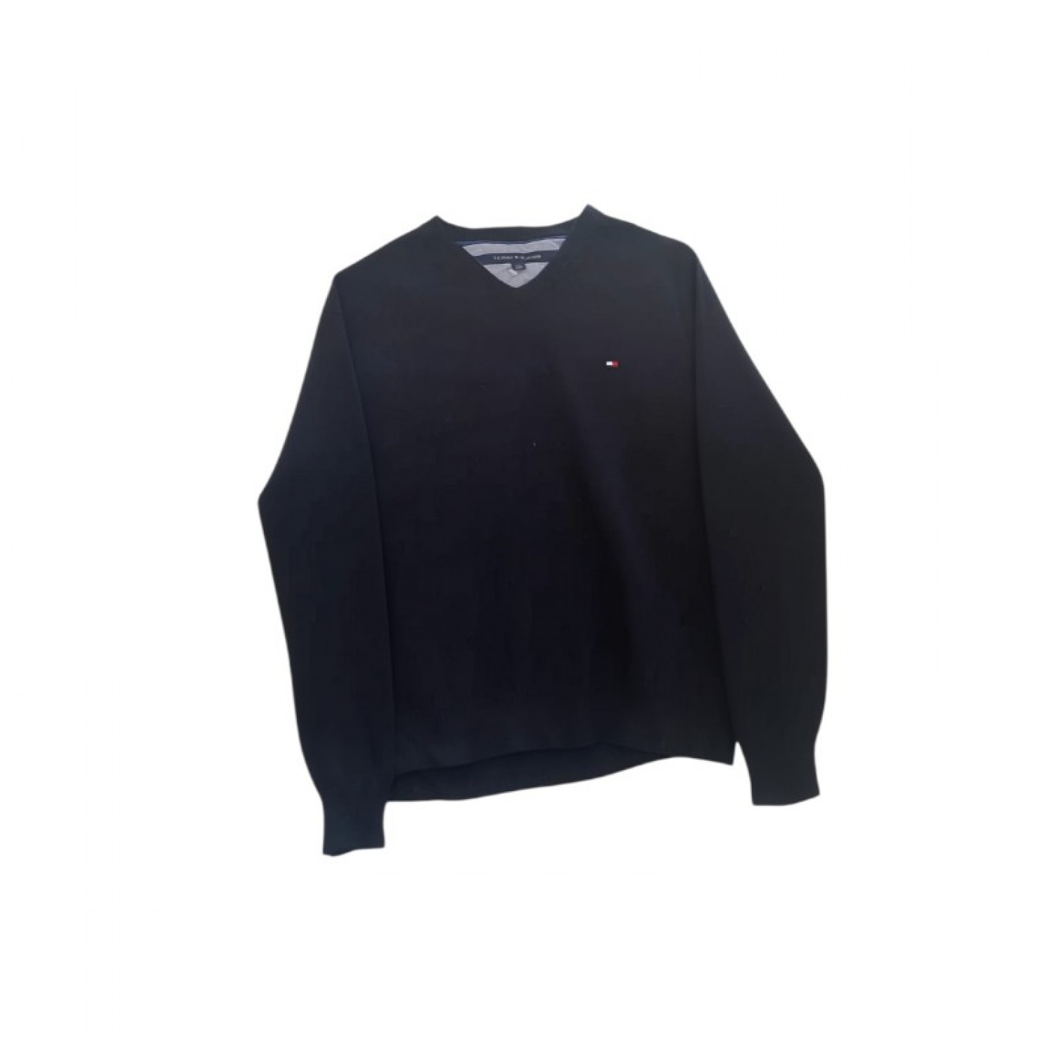 Tommy Hilfiger Black V-Neck Sweater — Size S / Pre-Owned