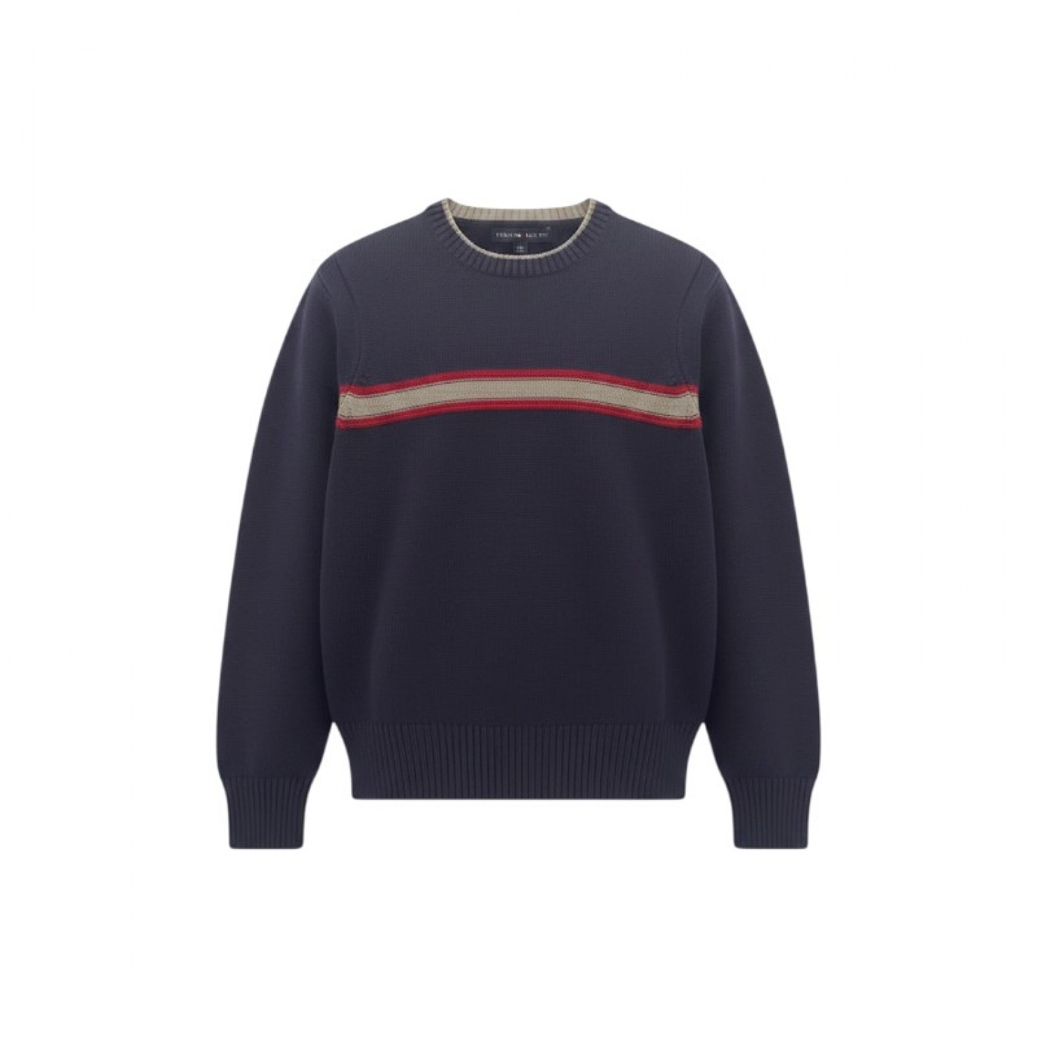 Tommy Hilfiger Navy Crewneck Stripe Sweater — Size S / Pre-Owned