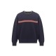 Tommy Hilfiger Navy Crewneck Stripe Sweater — Size S / Pre-Owned