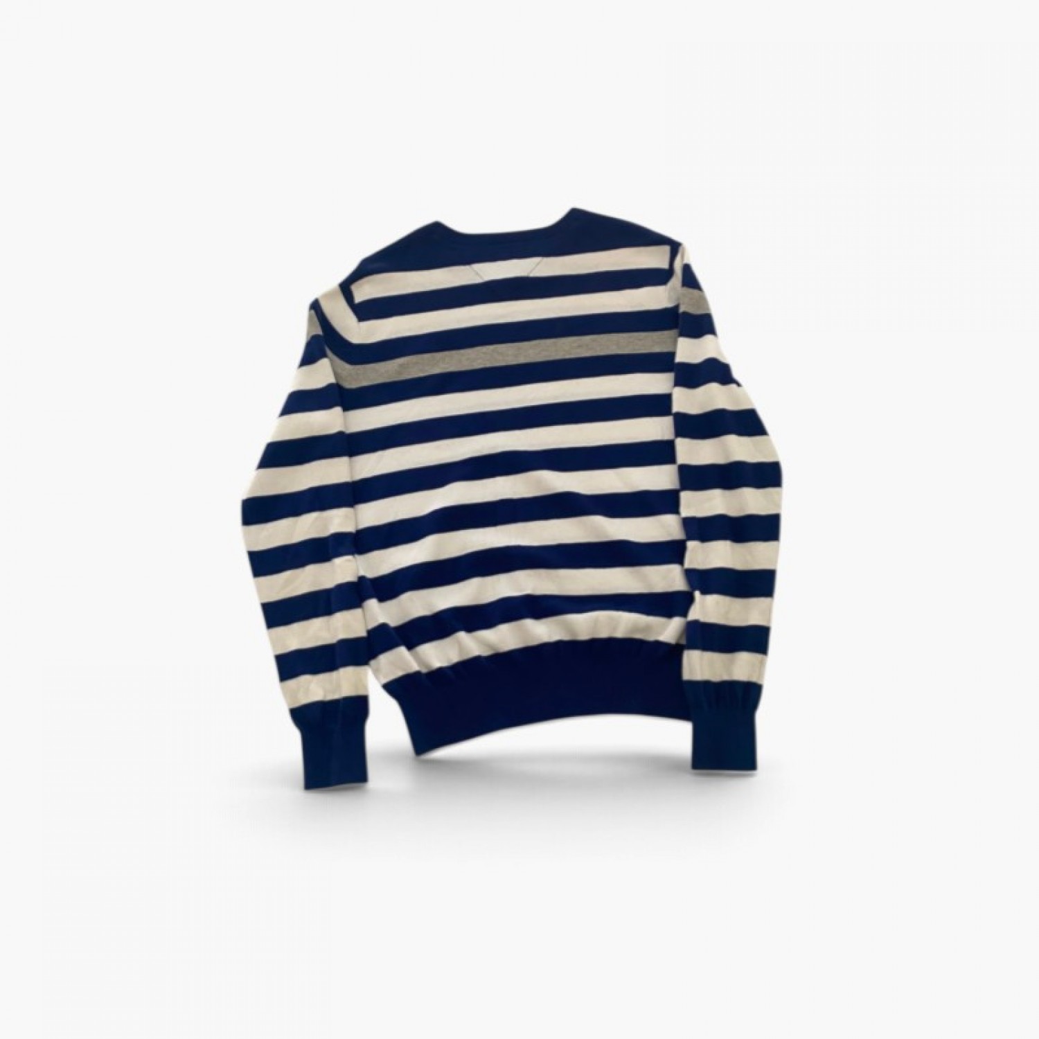 Tommy Hilfiger Blue & White Striped Crewneck Sweater — Size S / Pre-Owned