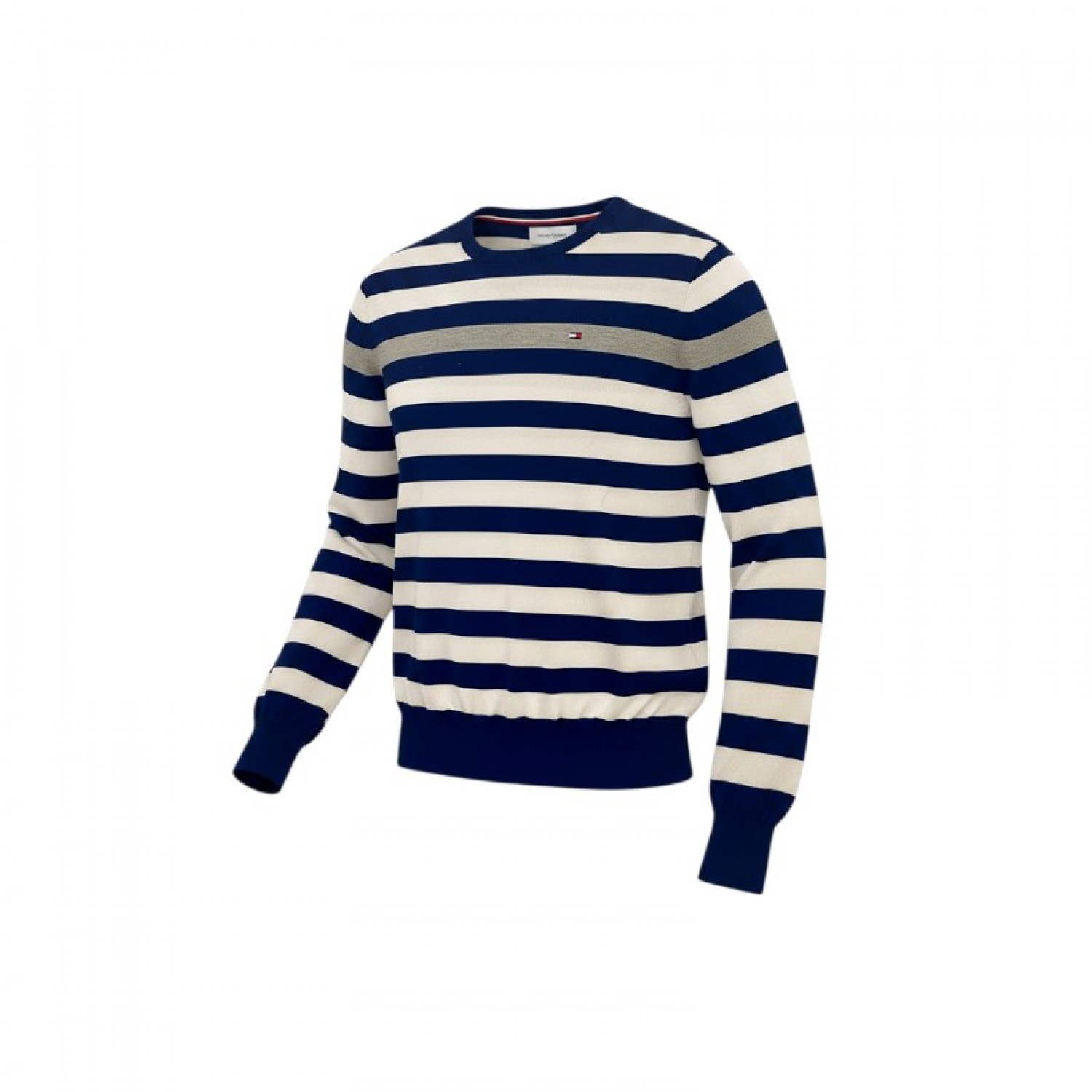 Tommy Hilfiger Blue & White Striped Crewneck Sweater — Size S / Pre-Owned