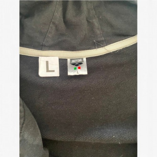 Arena — μαύρο zip hoodie — L / Pre-Owned
