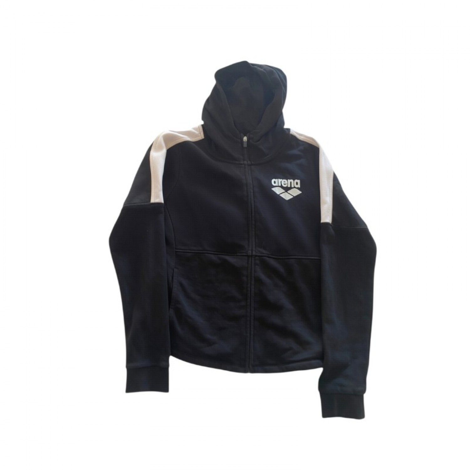 Arena — μαύρο zip hoodie — L / Pre-Owned