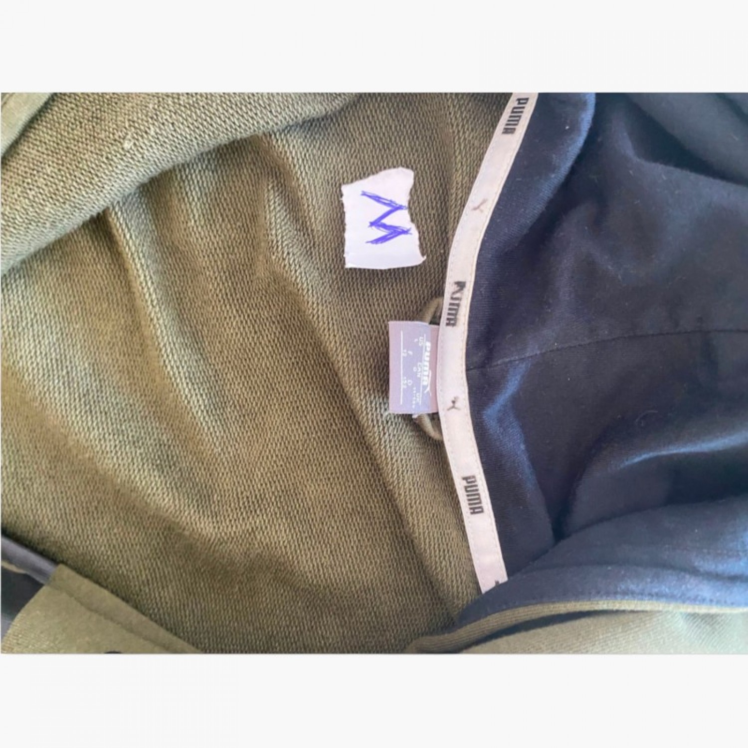 Puma — χακί zip hoodie — M / Pre-Owned