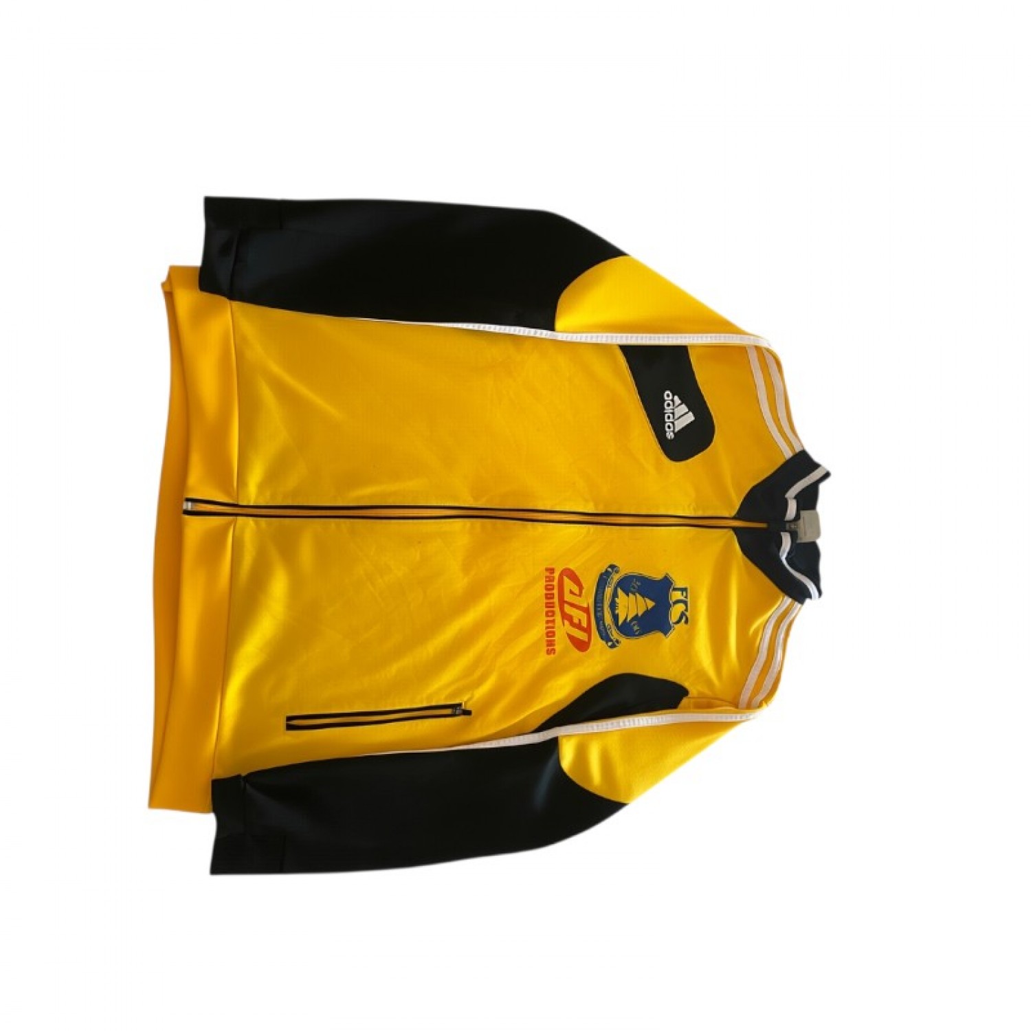 Adidas — κίτρινο/μαύρο track jacket — XL / Pre-Owned