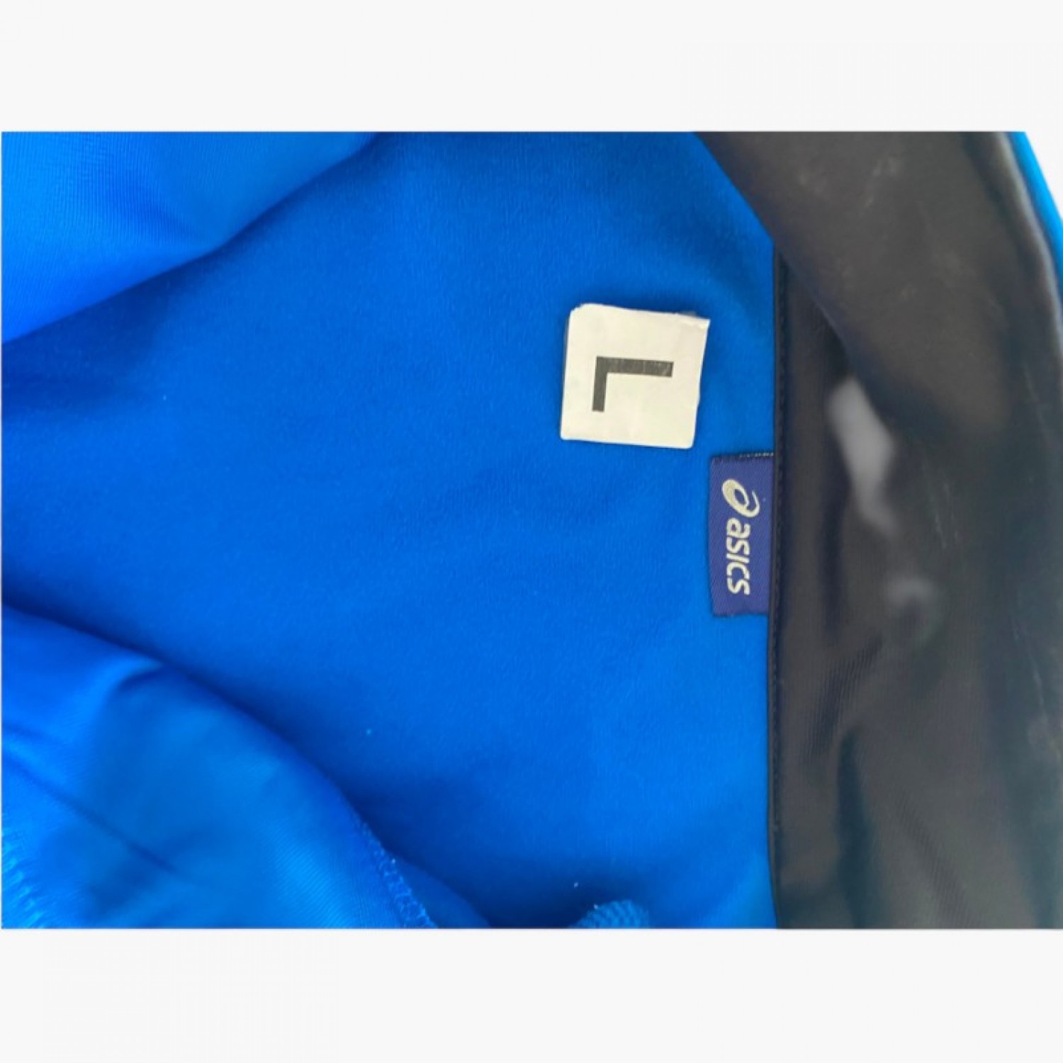 Asics — μπλε/λευκό track jacket — L / Pre-Owned
