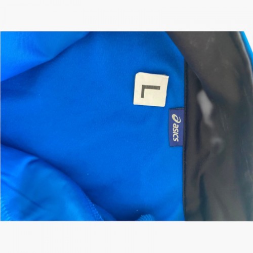Asics — μπλε/λευκό track jacket — L / Pre-Owned