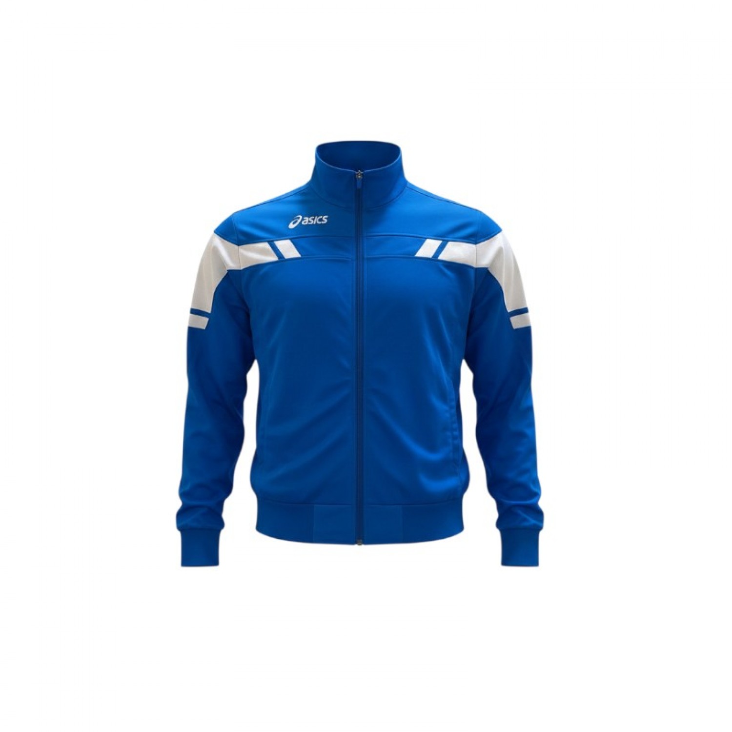 Asics — μπλε/λευκό track jacket — L / Pre-Owned