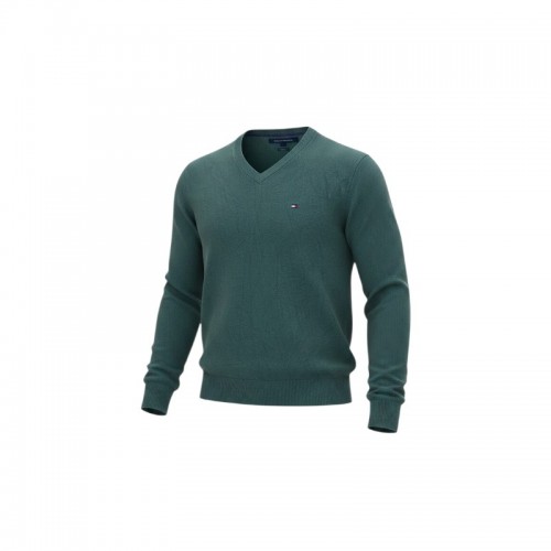 Tommy Hilfiger S Πράσινο/teal V-neck sweater / Pre-Owned