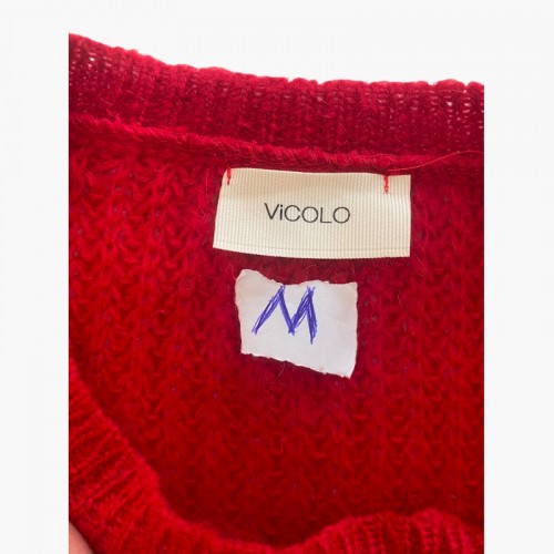 Vicolo M Κόκκινο chunky-knit crewneck sweater / Pre-Owned