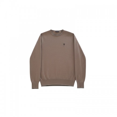 Marina Yachting XL Μπεζ/taupe λεπτό πλεκτό crewneck / Pre-Owned