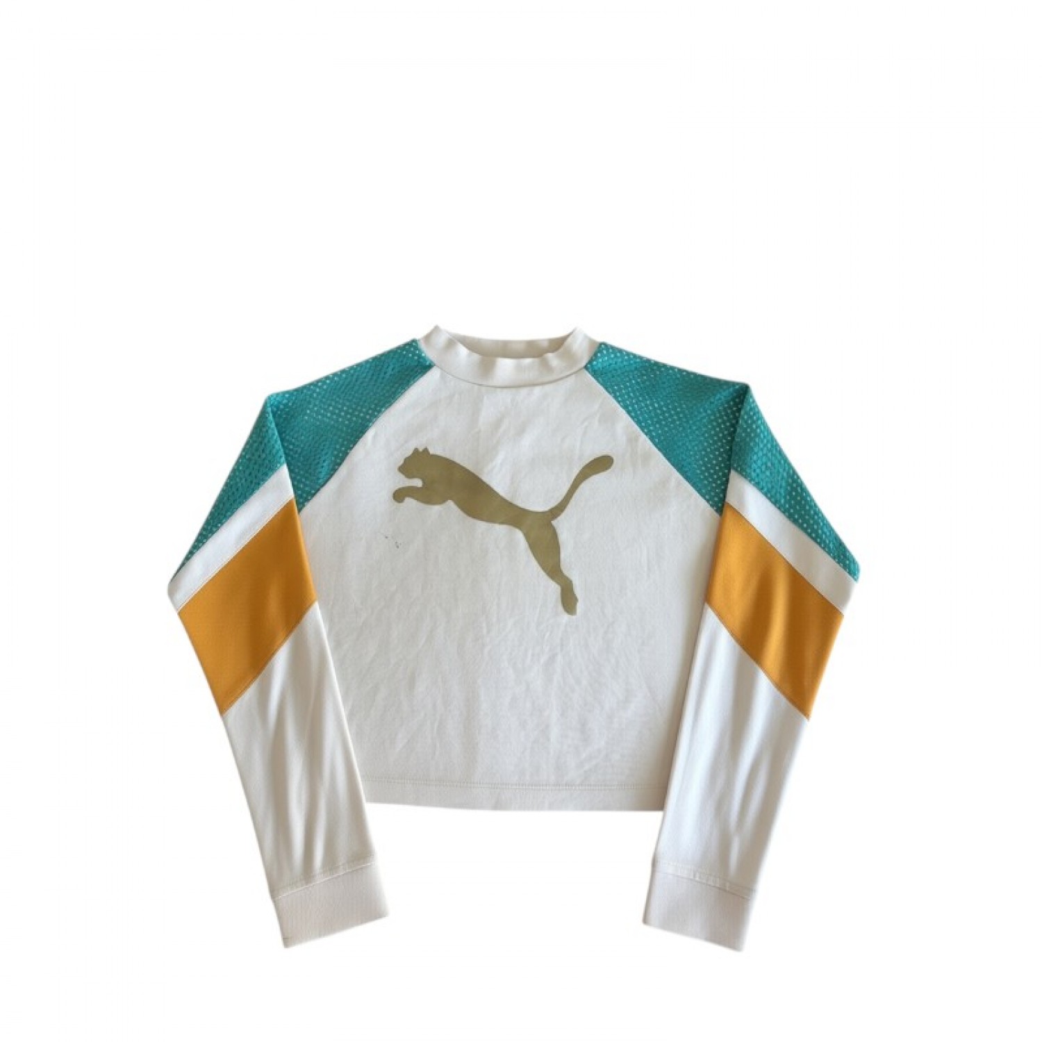PUMA S COTTON-BLEND CROPPED SWEATSHIRT / Pre-Owned