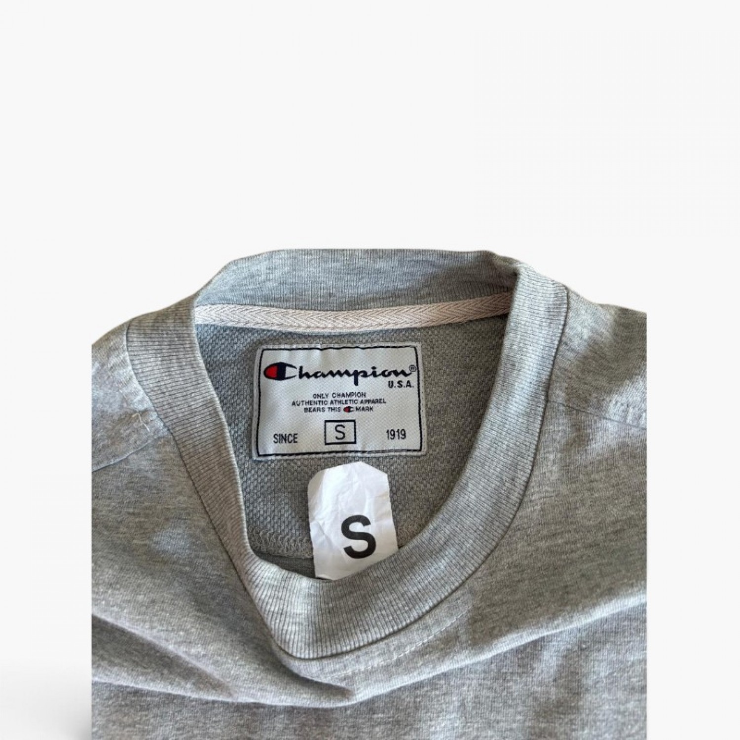 CHAMPION S COTTON-BLEND GREY LONG-SLEEVE TOP / Pre-Owned