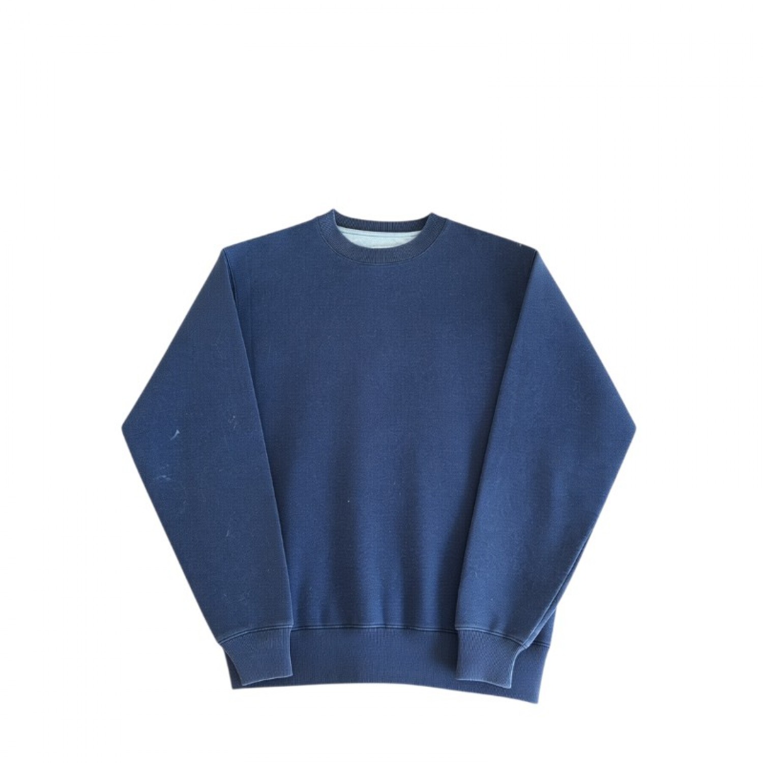 CHAMPION M COTTON-BLEND TWO-TONE CREWNECK SWEATSHIRT / Pre-Owned