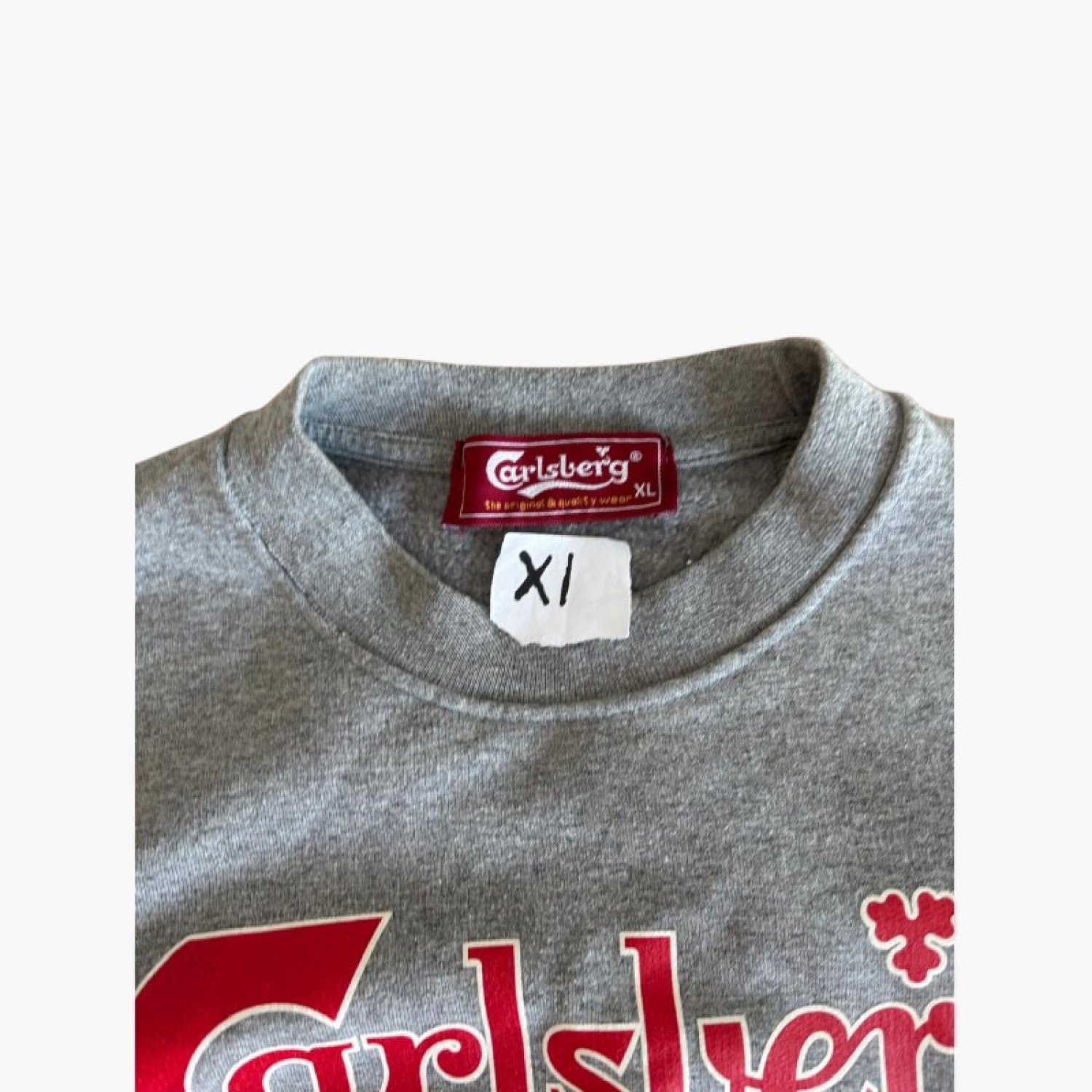 CARLSBERG XL COTTON-BLEND COLOUR-BLOCK SWEATSHIRT / Pre-Owned