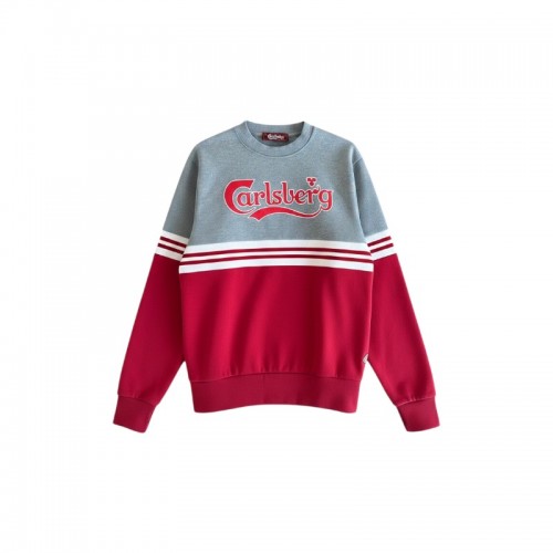 CARLSBERG XL COTTON-BLEND COLOUR-BLOCK SWEATSHIRT / Pre-Owned