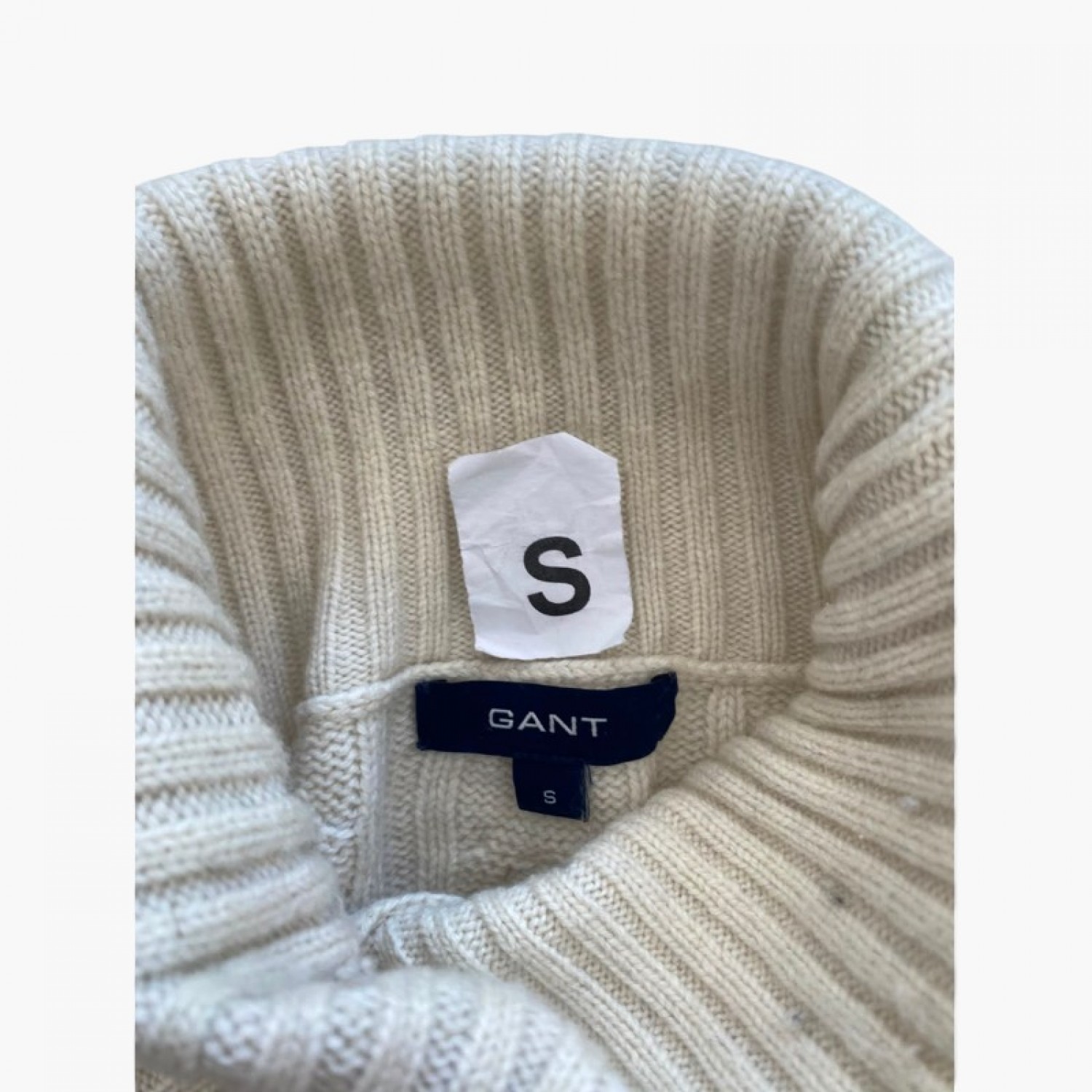 GANT S CABLE-KNIT COTTON TURTLENECK SWEATER / Pre-Owned