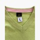 LEE L COTTON-BLEND V-NECK KNIT SWEATER / Pre-Owned