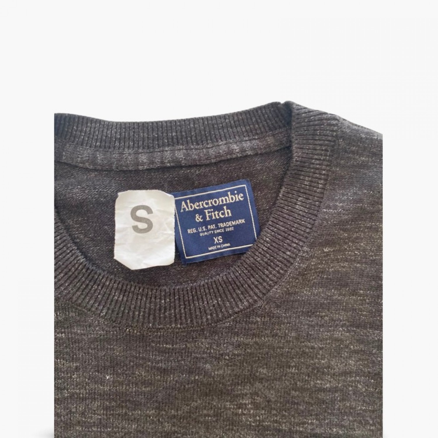 ABERCROMBIE & FITCH XS COTTON-BLEND CREWNECK SWEATER / Pre-Owned