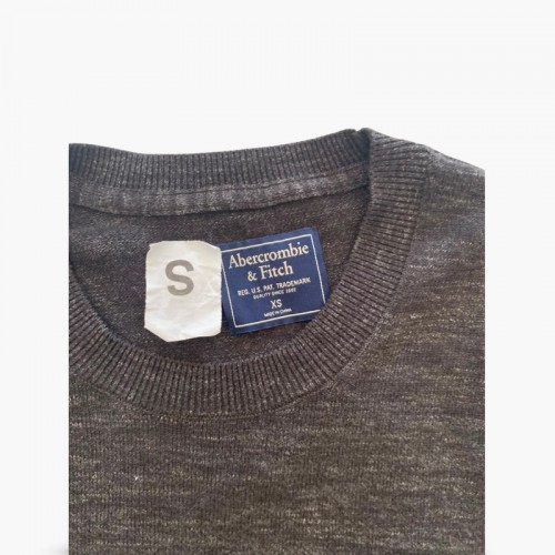 ABERCROMBIE & FITCH XS COTTON-BLEND CREWNECK SWEATER / Pre-Owned