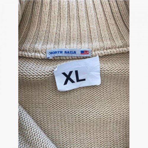 NORTH SAILS XL COTTON HALF-ZIP KNIT SWEATER / Pre-Owned