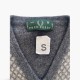 FRED PERRY M WOOL-BLEND PATTERNED V-NECK SWEATER VEST / Pre-Owned