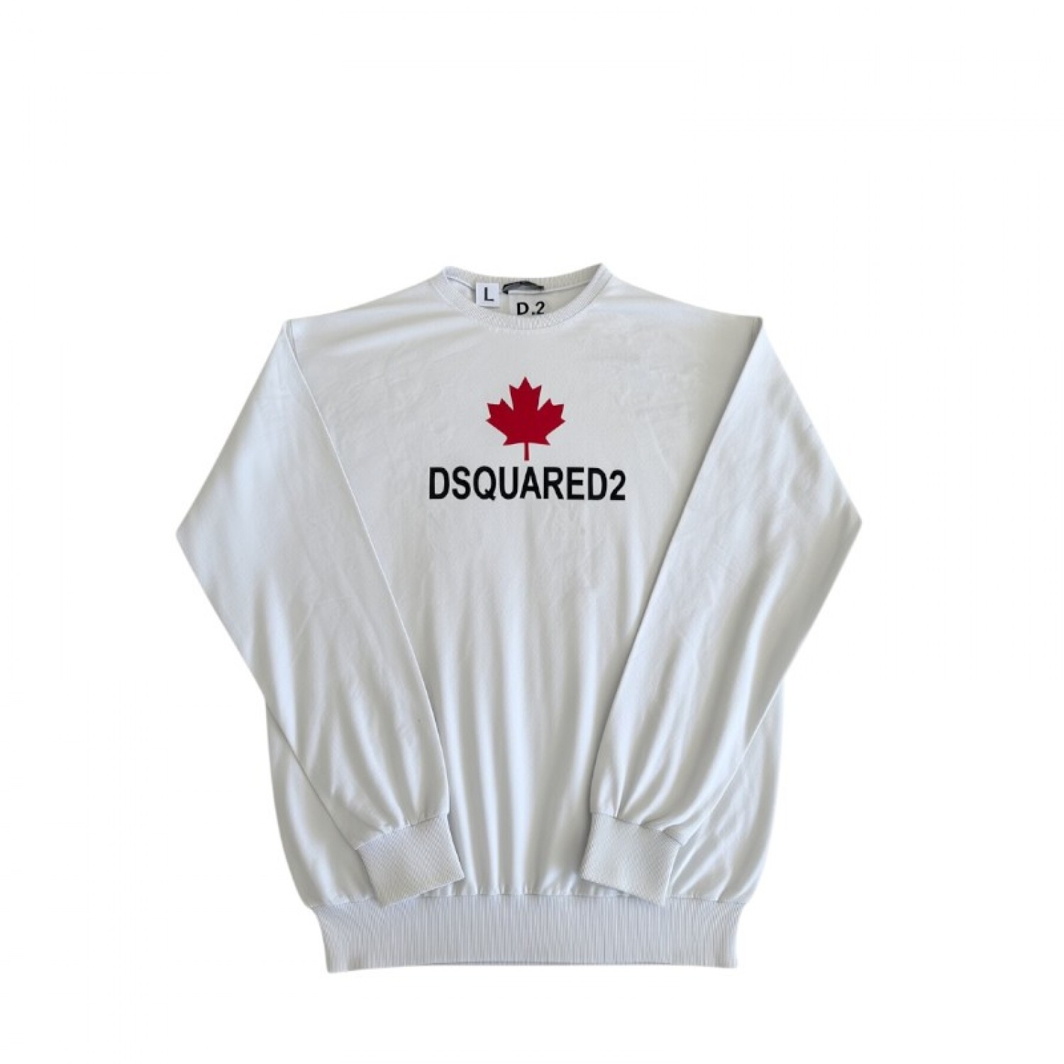DSQUARED2 MAPLE LEAF LOGO CREWNECK SWEATSHIRT / Pre-Owned