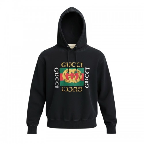 GUCCI M VINTAGE LOGO PRINT HOODIE / Pre-Owned