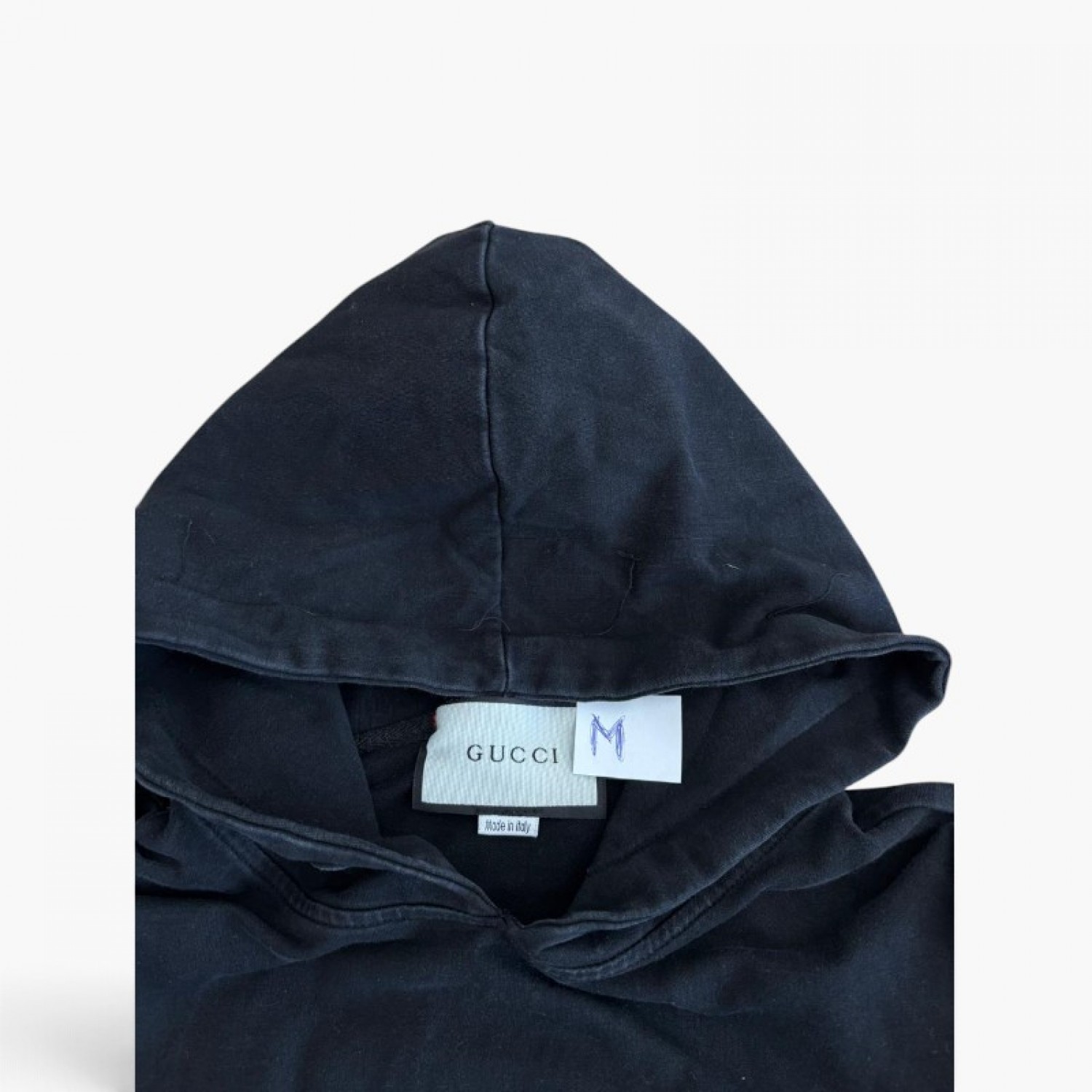 GUCCI M VINTAGE LOGO PRINT HOODIE / Pre-Owned