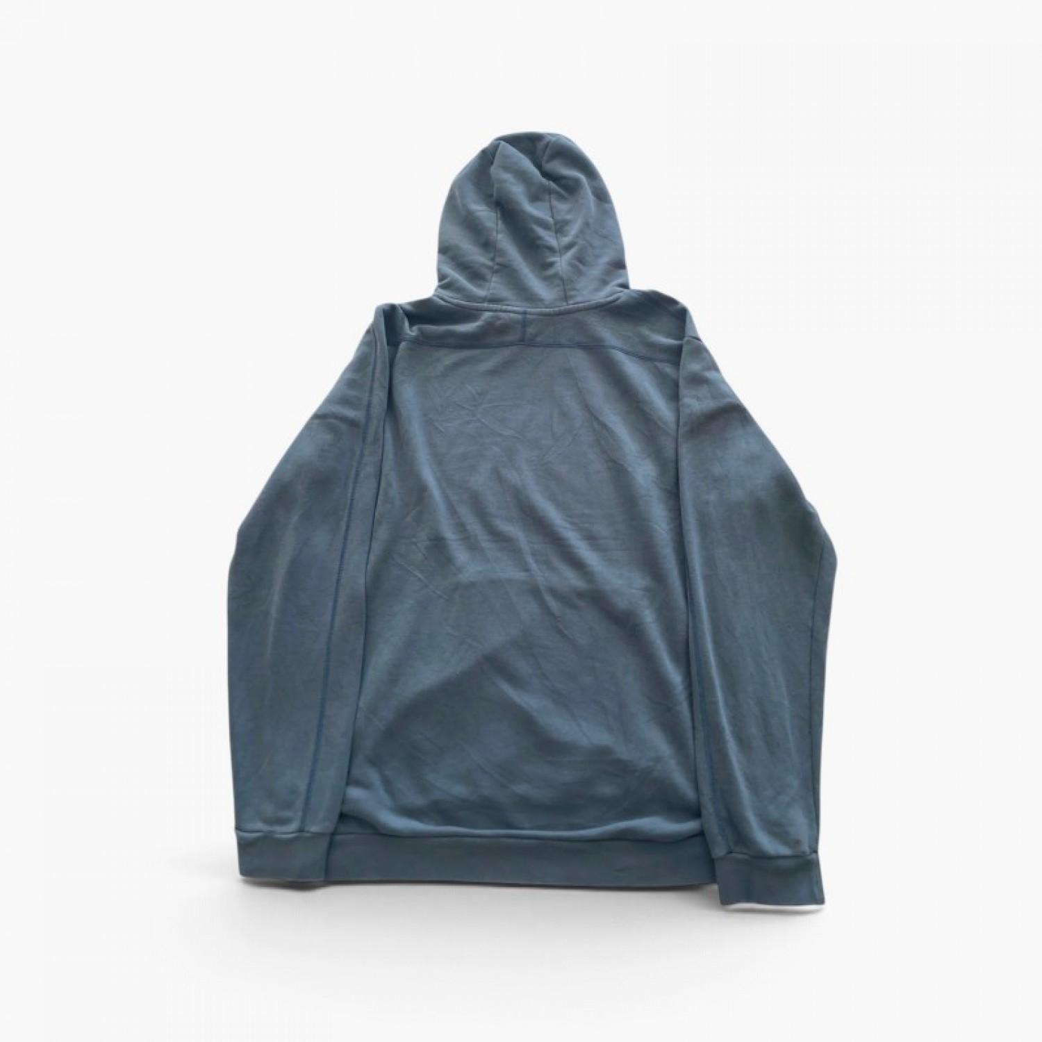 ADIDAS MEN'S LOGO HOODIE – BLUE GREY / Pre-Owned
