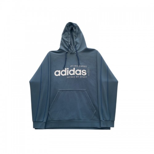 ADIDAS MEN'S LOGO HOODIE – BLUE GREY / Pre-Owned