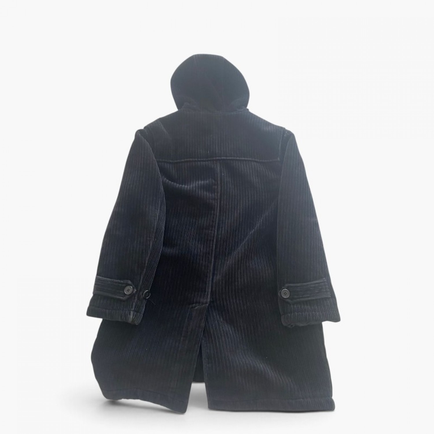 Tommy Hilfiger Black Corduroy Duffle Coat — Size XL / Pre-Owned