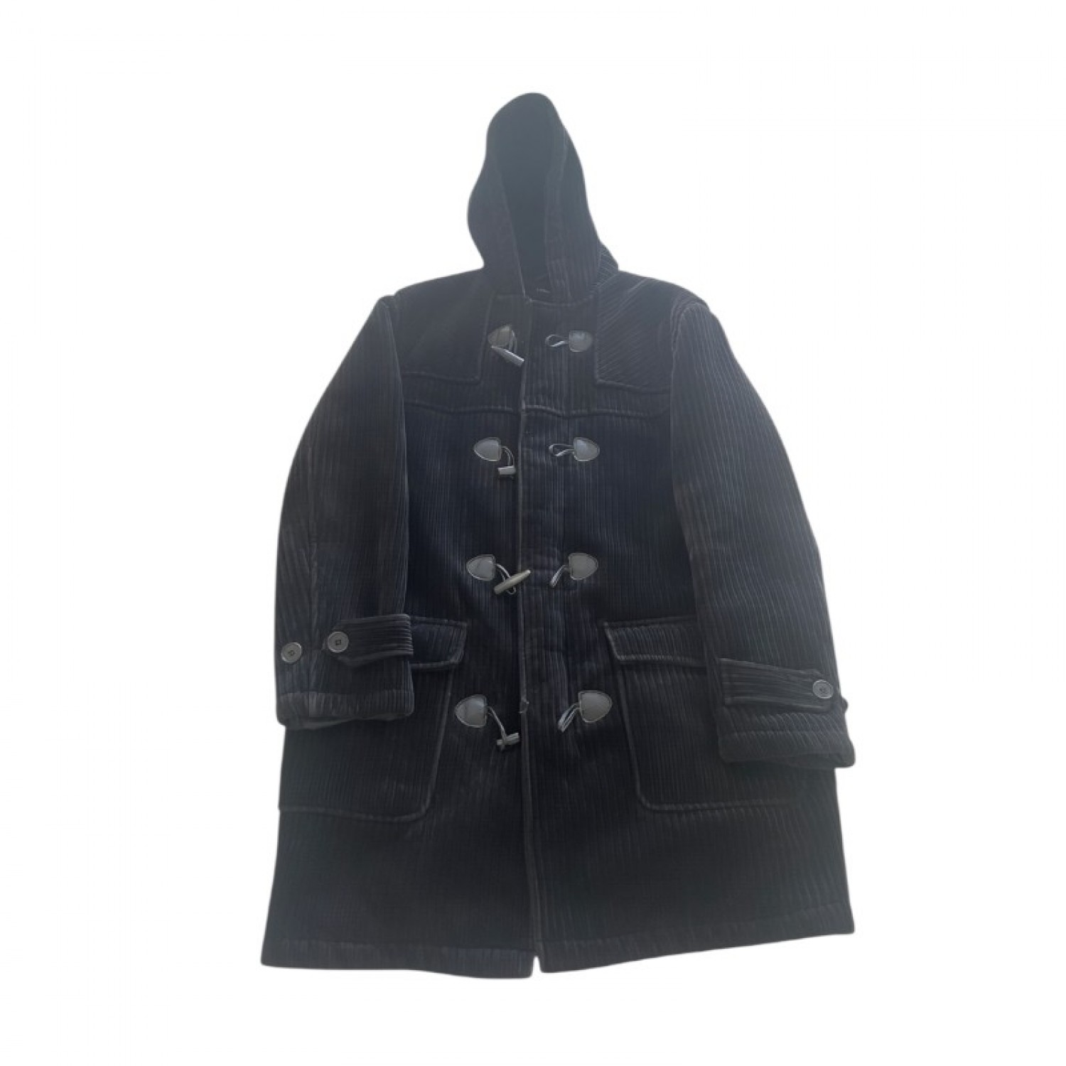 Tommy Hilfiger Black Corduroy Duffle Coat — Size XL / Pre-Owned