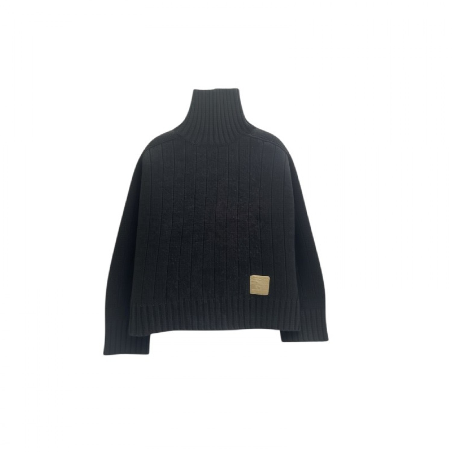 Diesel Dark Grey Wool Zip-Neck Sweater — Size L / Pre-Owned